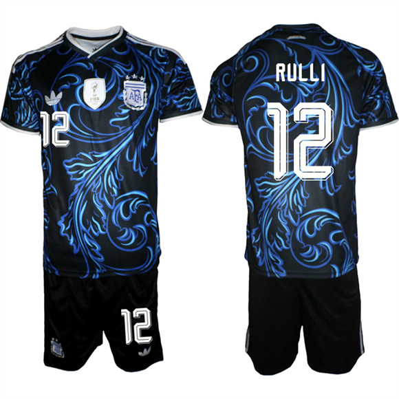 Men's Argentina #12 RULLI National Team FIFA x World Cup 2026 Away On Field Jersey