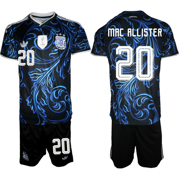 Men's Argentina #20 MAC ALLISTER National Team FIFA x World Cup 2026 Away On Field Jersey