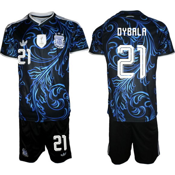 Men's Argentina #21 DYBALA National Team FIFA x World Cup 2026 Away On Field Jersey
