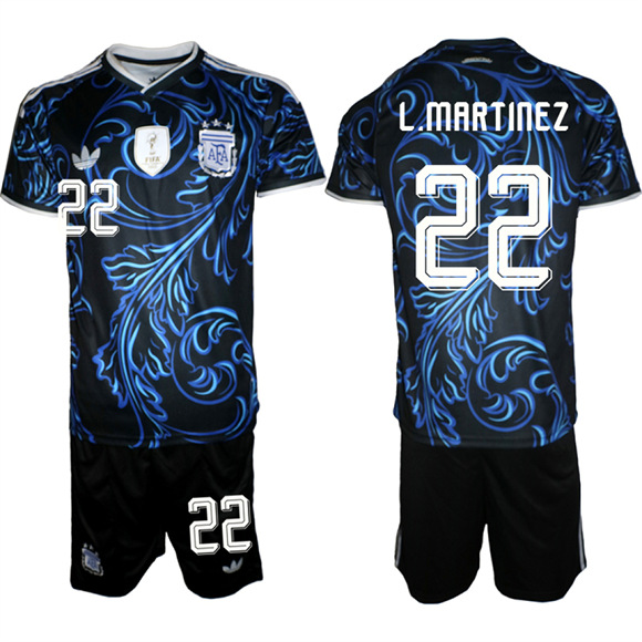 Men's Argentina #22 L.MARTINEZ National Team FIFA x World Cup 2026 Away On Field Jersey