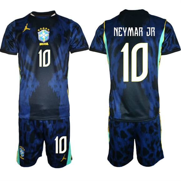 Men's Brazil #10 NEYMAR JR National Team FIFA x World Cup 2026 Away On Field Jersey