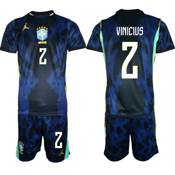 Men's Brazil #2 VINICIUS National Team FIFA x World Cup 2026 Away On Field Jersey