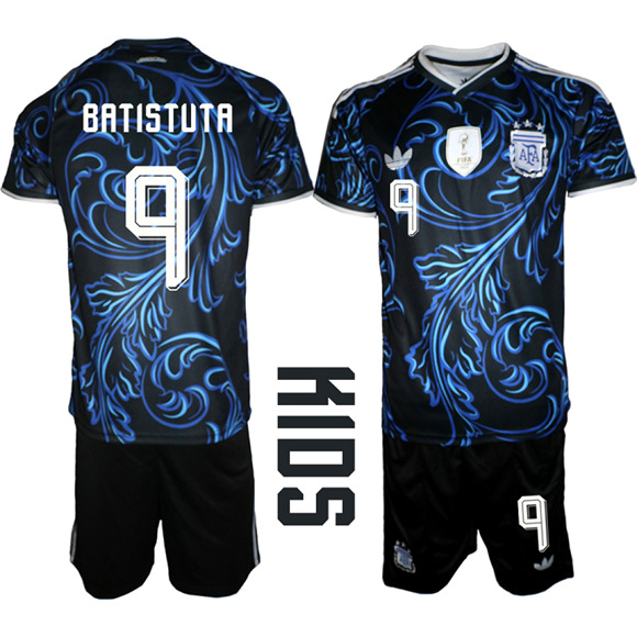 Youth Argentina #9 BATISTUTA National Team FIFA x World Cup 2026 Away On Field Jersey