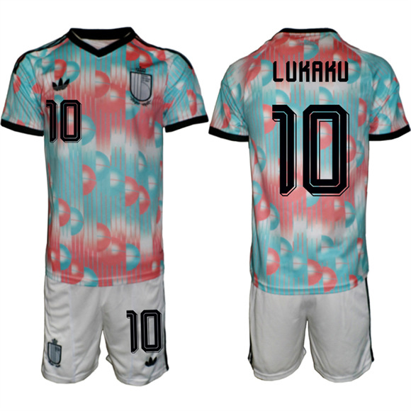 Men's Belgium #10 LUKRKU National Team FIFA x World Cup 2026 Away On Field Jersey