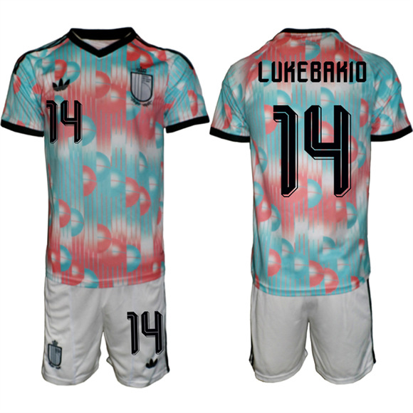 Men's Belgium #14 LUKEBAKIO National Team FIFA x World Cup 2026 Away On Field Jersey