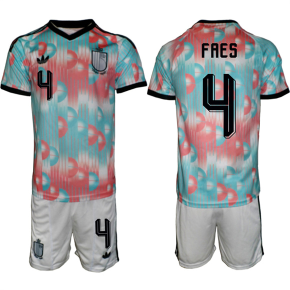Men's Belgium #4 FAES National Team FIFA x World Cup 2026 Away On Field Jersey