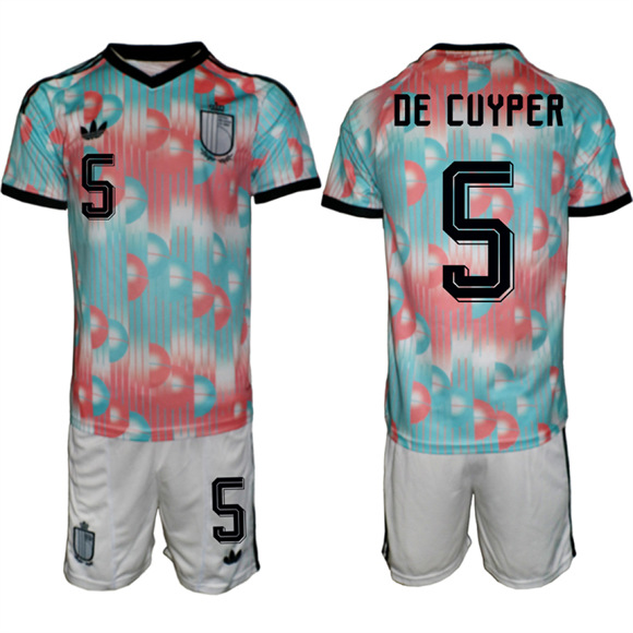Men's Belgium #5 DE CUYPER National Team FIFA x World Cup 2026 Away On Field Jersey