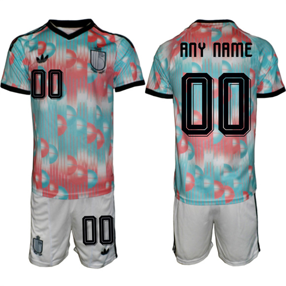 Men's Belgium Custom # National Team FIFA x World Cup 2026 Away On Field Jersey