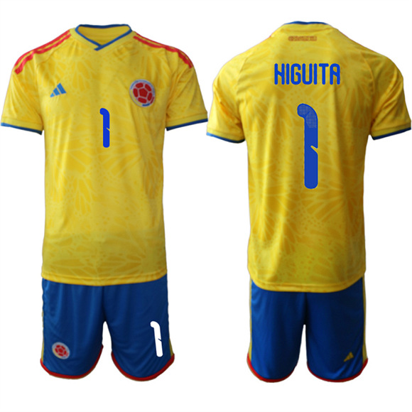 Men's Colombia #1 HIGUITA Team FIFA x World Cup 2026 Home Yellow On Field Jersey