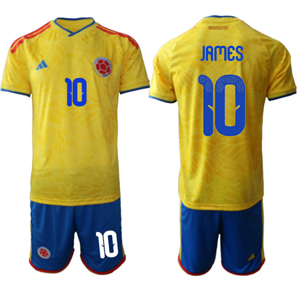 Men's Colombia #10 JAMES Team FIFA x World Cup 2026 Home Yellow On Field Jersey
