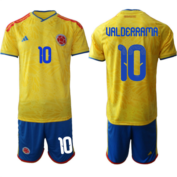 Men's Colombia #10 UALDERRAMA Team FIFA x World Cup 2026 Home Yellow On Field Jersey