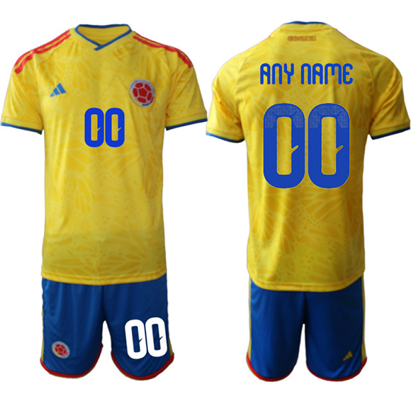 Men's Colombia Custom Team FIFA x World Cup 2026 Home Yellow On Field Jersey