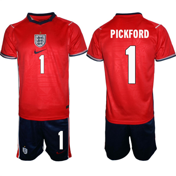 Men's England #1 PICKFORD National Team FIFA x World Cup 2026 Away On Field Jersey