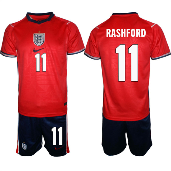 Men's England #11 RASHFORD National Team FIFA x World Cup 2026 Away On Field Jersey