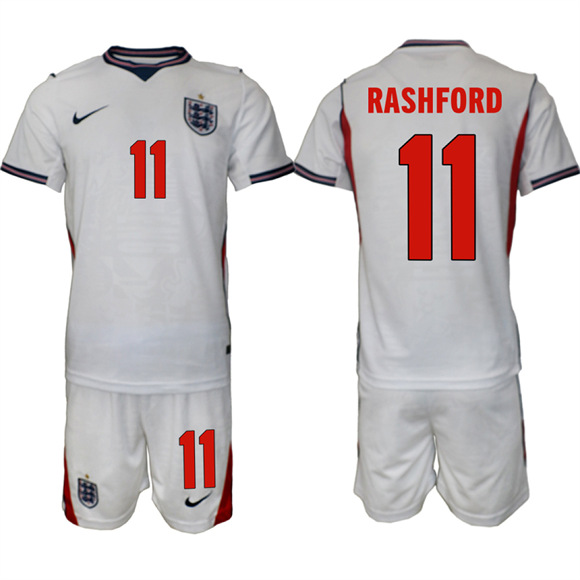 Men's England #11 RASHFORD National Team FIFA x World Cup 2026 Home On Field Jersey