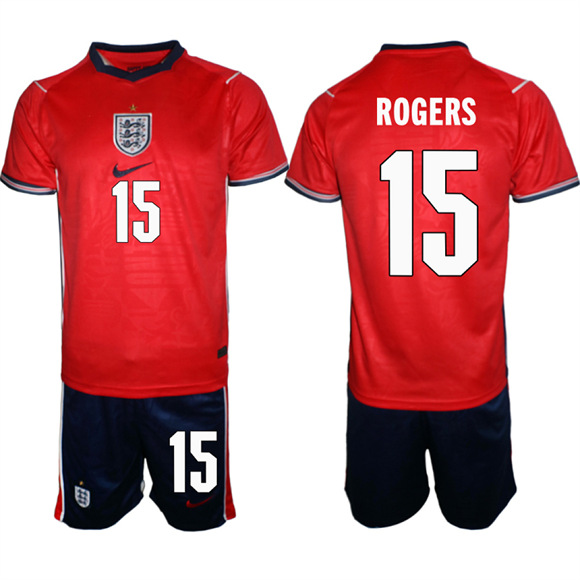 Men's England #15 ROGERS National Team FIFA x World Cup 2026 Away On Field Jersey