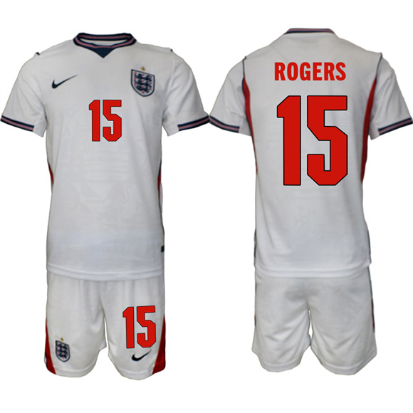 Men's England #15 ROGERS National Team FIFA x World Cup 2026 Home On Field Jersey