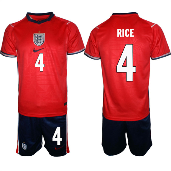 Men's England #4 RICE National Team FIFA x World Cup 2026 Away On Field Jersey