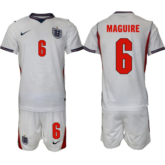 Men's England #6 MAGUIRE National Team FIFA x World Cup 2026 Home On Field Jersey