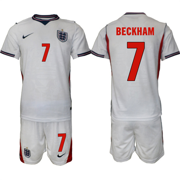 Men's England #7 BECKHAM National Team FIFA x World Cup 2026 Home On Field Jersey