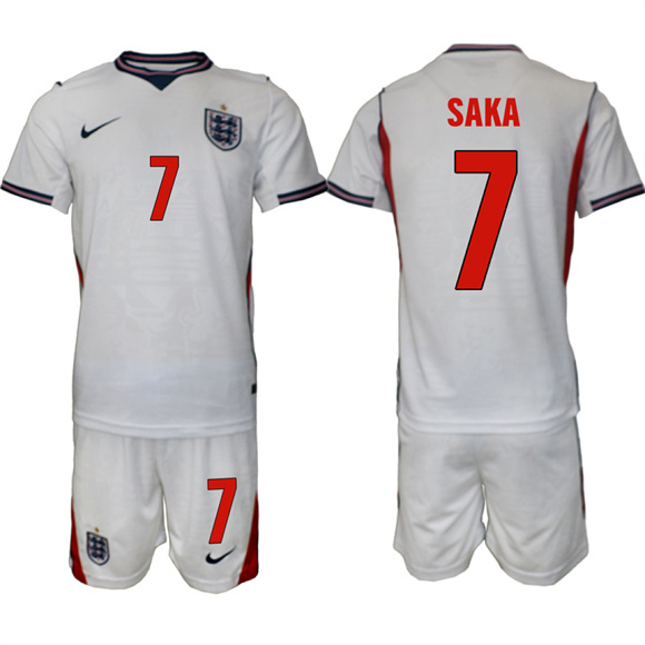Men's England #7 SAKA National Team FIFA x World Cup 2026 Home On Field Jersey