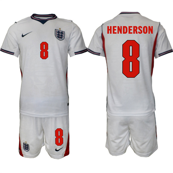 Men's England #8 HENDERSON National Team FIFA x World Cup 2026 Home On Field Jersey