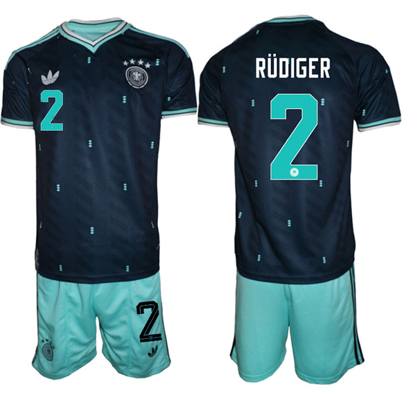 Men's Germany #2 RUDIGER National FIFA x World Cup 2026 Away On Field Jersey
