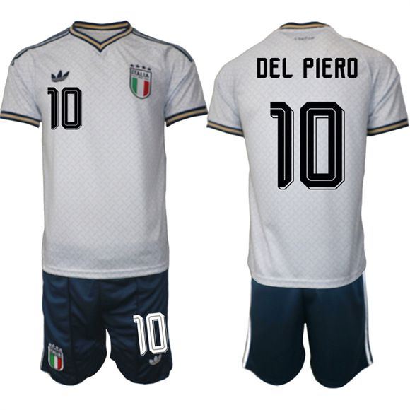 Men's Italy #10 DEL PIERO National Team FIFA x World Cup 2026 Away On Field Jerseys