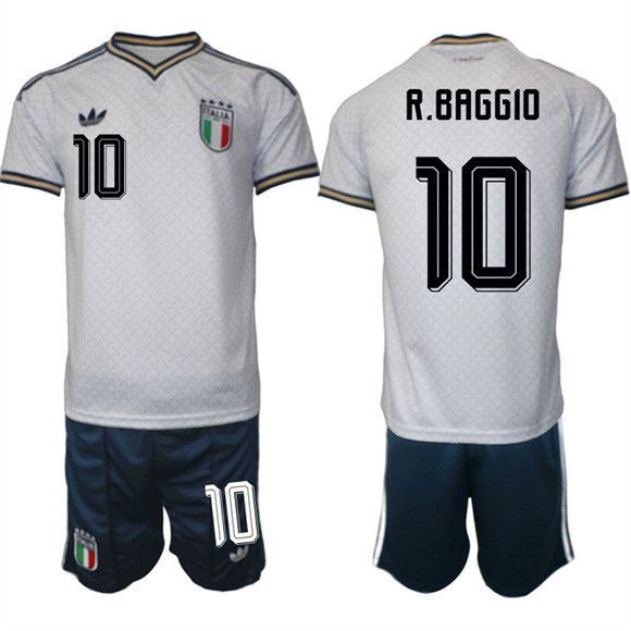 Men's Italy #10 R.BAGGIO National Team FIFA x World Cup 2026 Away On Field Jerseys