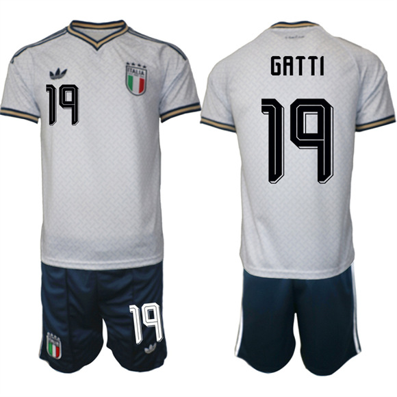 Men's Italy #19 GATTI National Team FIFA x World Cup 2026 Away On Field Jerseys