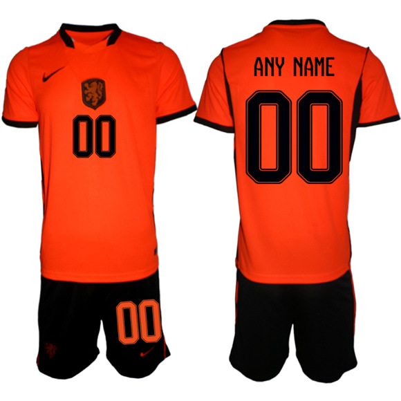 Men's Netherlands Custom National Team FIFA x World Cup 2026 Home Orange On Field Jersey