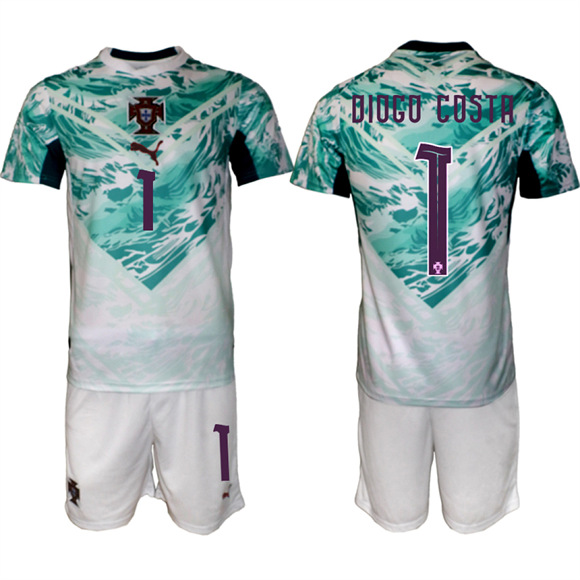 Men's Portugal #1 DIOGO COSTA Away National Team FIFA x World Cup 2026 Soccer jerseys