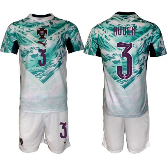 Men's Portugal #3 RUBEN Away National Team FIFA x World Cup 2026 Soccer jerseys