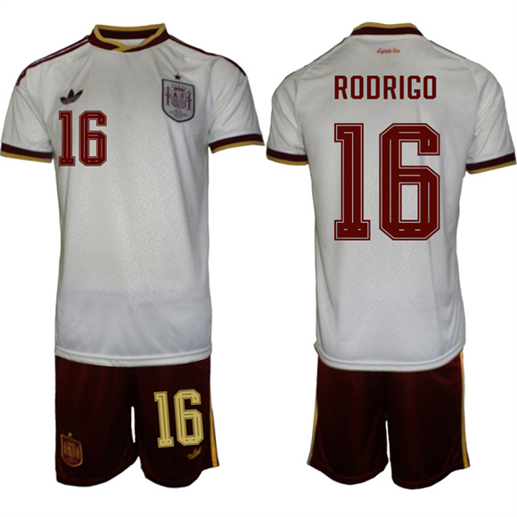 Men's Spain #16 RODRIGO National Team FIFA x World Cup 2026  Away On Field Jerseys