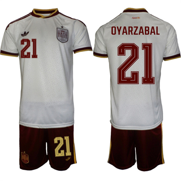 Men's Spain #21 OYARZABAL National Team FIFA x World Cup 2026  Away On Field Jerseys