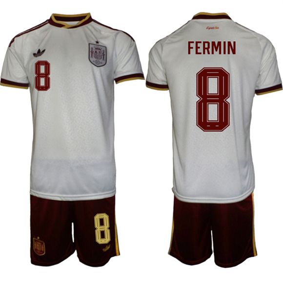 Men's Spain #8 PEDRD National Team FIFA x World Cup 2026  Away On Field Jerseys