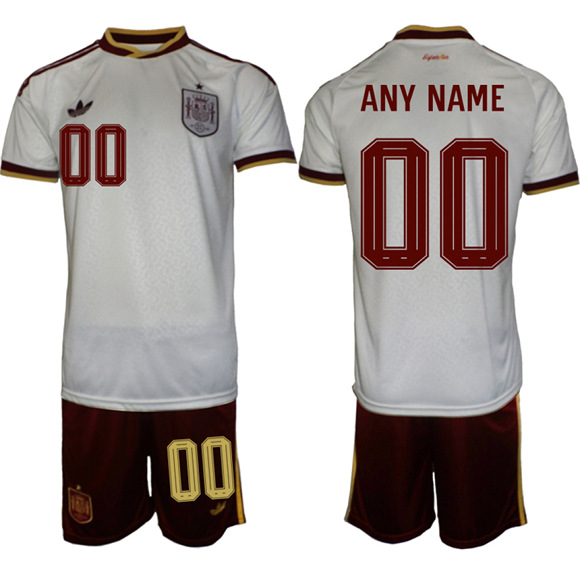 Men's Spain Custom Any Name And Number National Team FIFA x World Cup 2026  Away On Field Jerseys