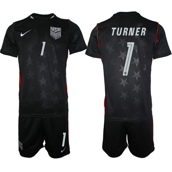 Men's USA #1 TURNER Team FIFA x World Cup 2026 Away On Field Suit Jersey