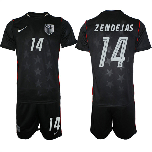 Men's USA #14 ZENDEJAS Team FIFA x World Cup 2026 Away On Field Suit Jersey