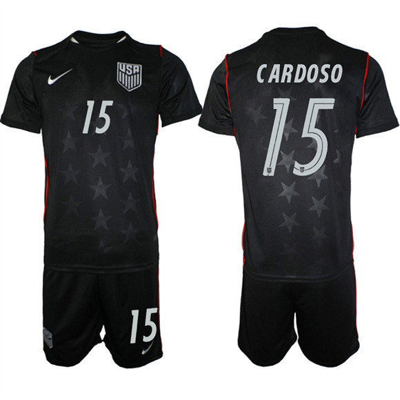 Men's USA #15 CARDOSO Team FIFA x World Cup 2026 Away On Field Suit Jersey