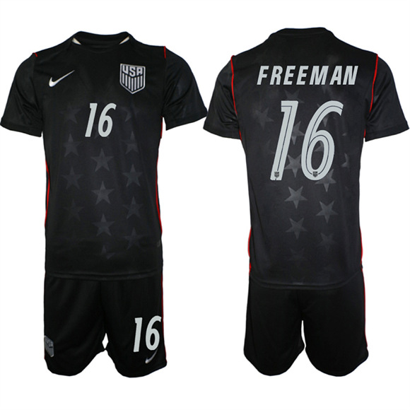 Men's USA #16 FREEMAN Team FIFA x World Cup 2026 Away On Field Suit Jersey
