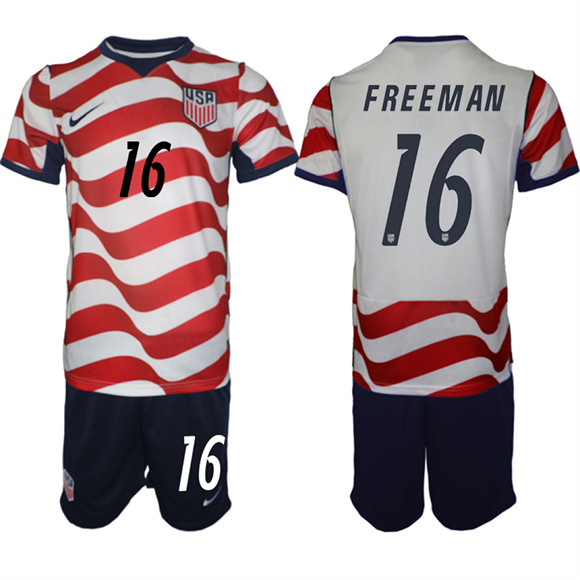 Men's USA #16 FREEMAN Team FIFA x World Cup 2026 Home On Field Suit Jersey