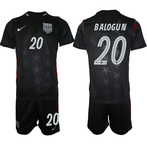 Men's USA #20 BALOGUN Team FIFA x World Cup 2026 Away On Field Suit Jersey