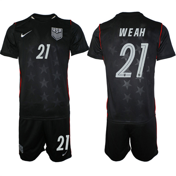 Men's USA #21 WEAH Team FIFA x World Cup 2026 Away On Field Suit Jersey
