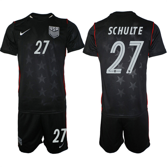 Men's USA #27 SCHULITE Team FIFA x World Cup 2026 Away On Field Suit Jersey