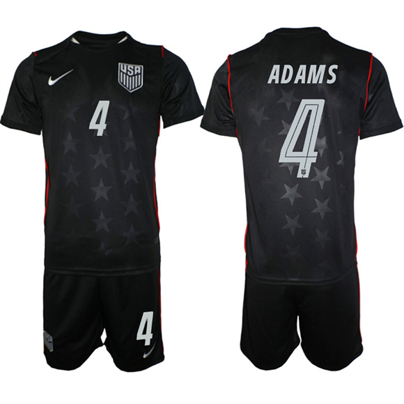 Men's USA #4 ADAMS Team FIFA x World Cup 2026 Away On Field Suit Jersey