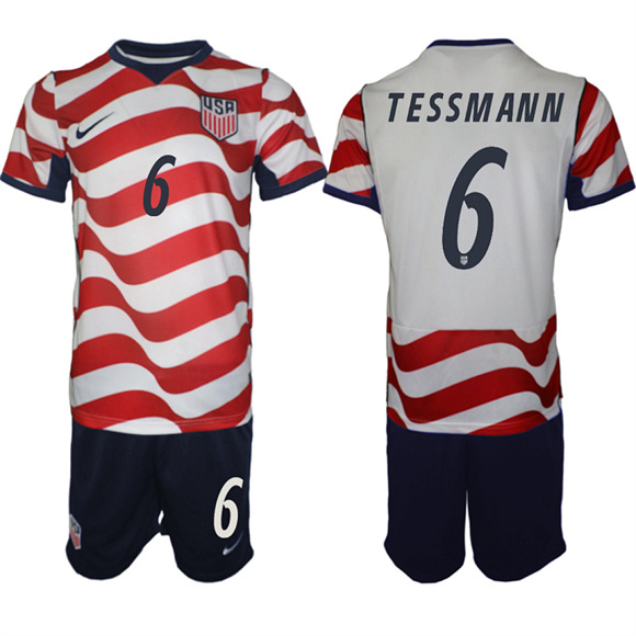 Men's USA #6 TESSMANNTeam FIFA x World Cup 2026 Home On Field Suit Jersey