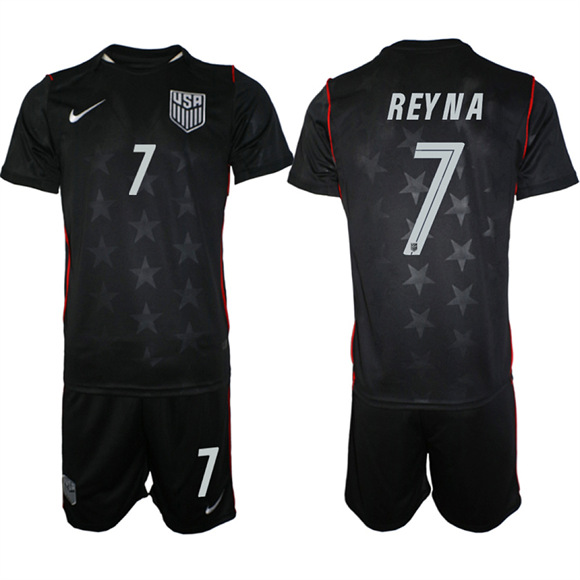 Men's USA #7 REYNA Team FIFA x World Cup 2026 Away On Field Suit Jersey