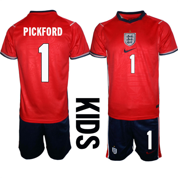 Youth England #1 PICKFORD National Team FIFA x World Cup 2026 Away On Field Jersey