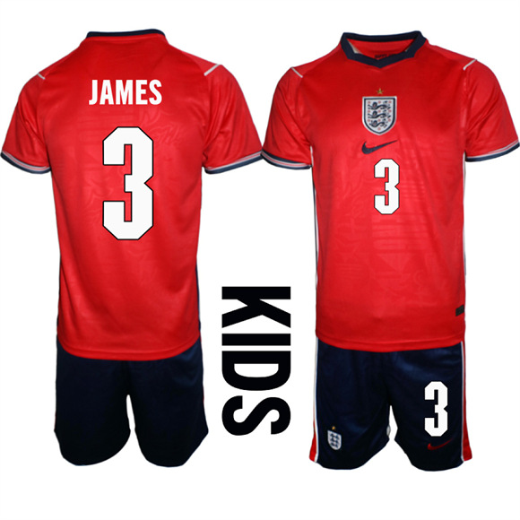 Youth England #3 JAMES National Team FIFA x World Cup 2026 Away On Field Jersey